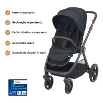 Carrinho de Passeio Oxford da Maxi-Cosi – Sistema de viagem 3-em-1 – Essential Graphite