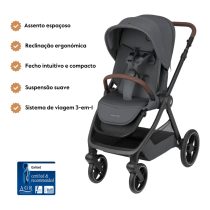 Carrinho de Passeio Oxford da Maxi-Cosi – Sistema de viagem 3-em-1 – Twillic Graphite
