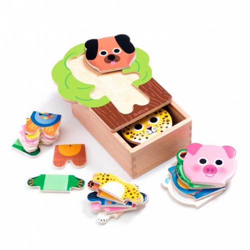 Djeco – Arbramix – Puzzle Madeira p/ Completar Animais