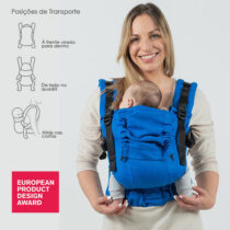 Isara Mochila Portabebé The ONE One size - Iris Blue Bamboo