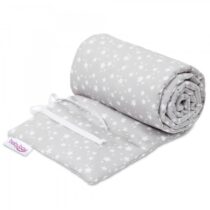 Babybay Protetor de Grades Piqué para modelo Original - cinza e estrelas brancas