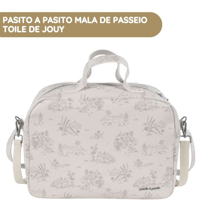Pasito a Pasito Mala de Passeio Toile de Jouy – Cream