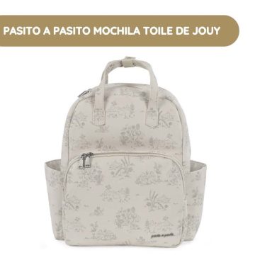 Pasito a Pasito Mochila Toile de Jouy - Cream