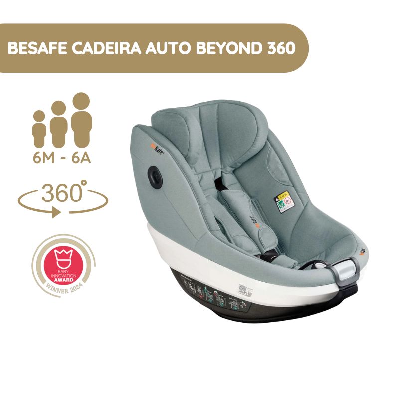 BeSafe Cadeira Auto Beyond 360 – Sea Green Mélange
