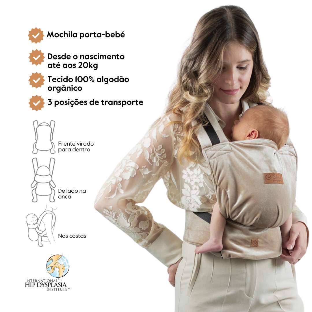 Isara Mochila Portabebé Quick Full Buckle V2 – Champagne Velvet