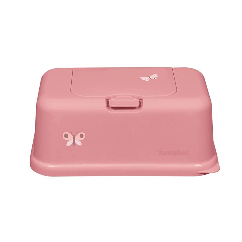 FunkyBox – Dispensador de Toalhitas Mate – Rosa Mariposa