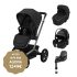 Maxi-Cosi Pack Carrinho Fame + Alcofa Fame + Pebble Pro 2 + FamilyFix 360 Pro – Twillic Black