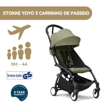 Stokke YOYO 3 Carrinho de Passeio - Black + Color Pack - Olive