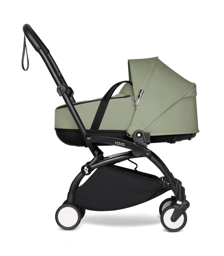 YOYO 2 – BASSINET – PROFILE BLACK FRAME – OLIVE – WEB