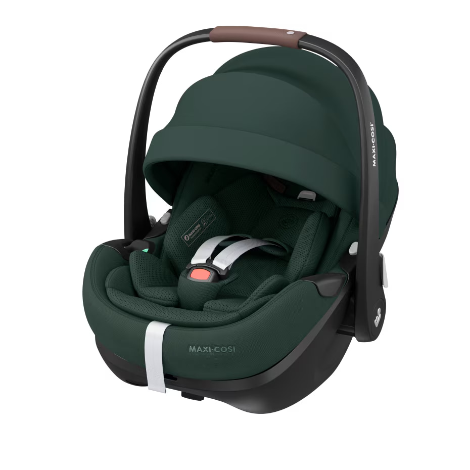 8052403110_2024_maxicosi_carseat_babycarseat_pebble360pro2_green_twillicgreen_withcanopy_3qrtleft