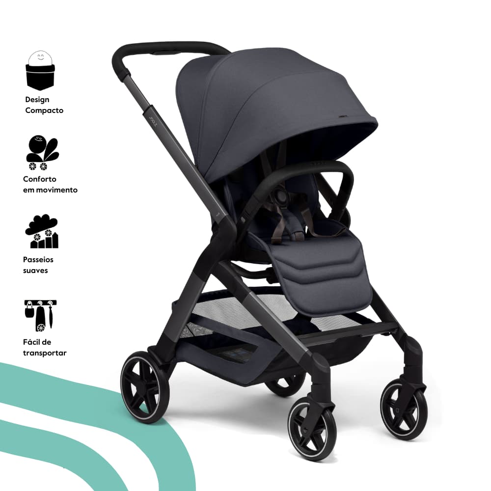 Joolz Hub2 Carrinho de Bebé – Citadino 3-em-1 dos 0 aos 4 anos – Stone grey
