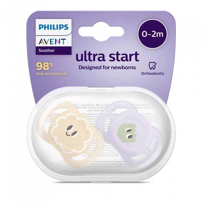 Philips Avent 2 Chupetas 0-2M Ultra Start Deco – Menina