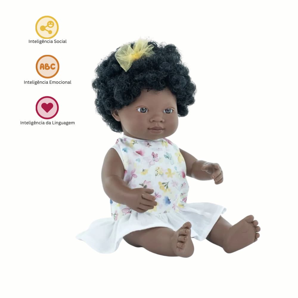 Boneca Africana 38 cm My Friends & Me da Miniland – Dos 10 meses aos 6 anos