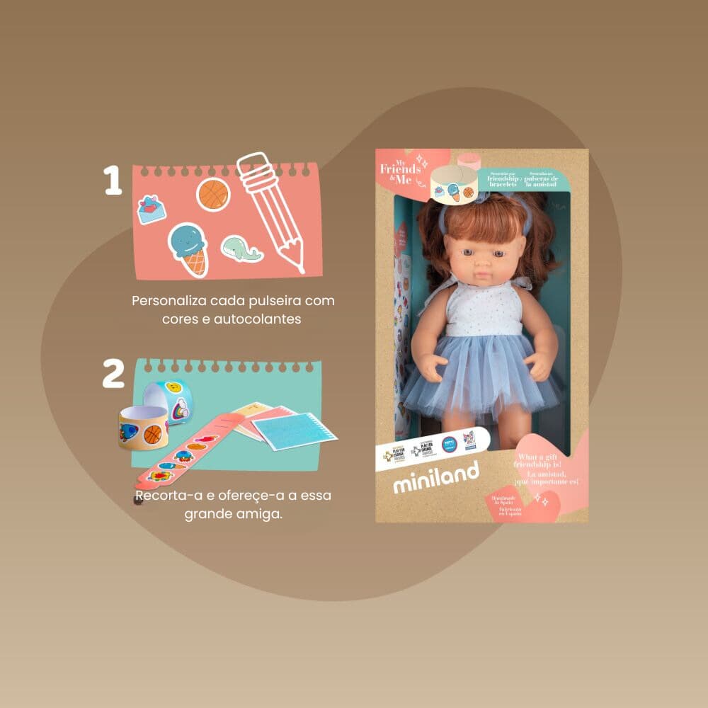 Boneca Caucasiana Ruiva 38 cm My Friends & Me da Miniland – A partir dos 10 meses_04