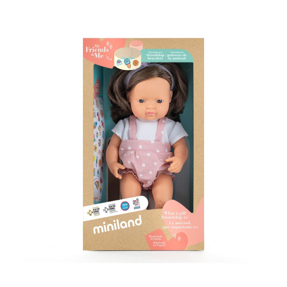 Boneca de Cabelo Castanho Caucasiano 38 cm My Friends & Me da Miniland – Dos 10 meses aos 6 anos_7