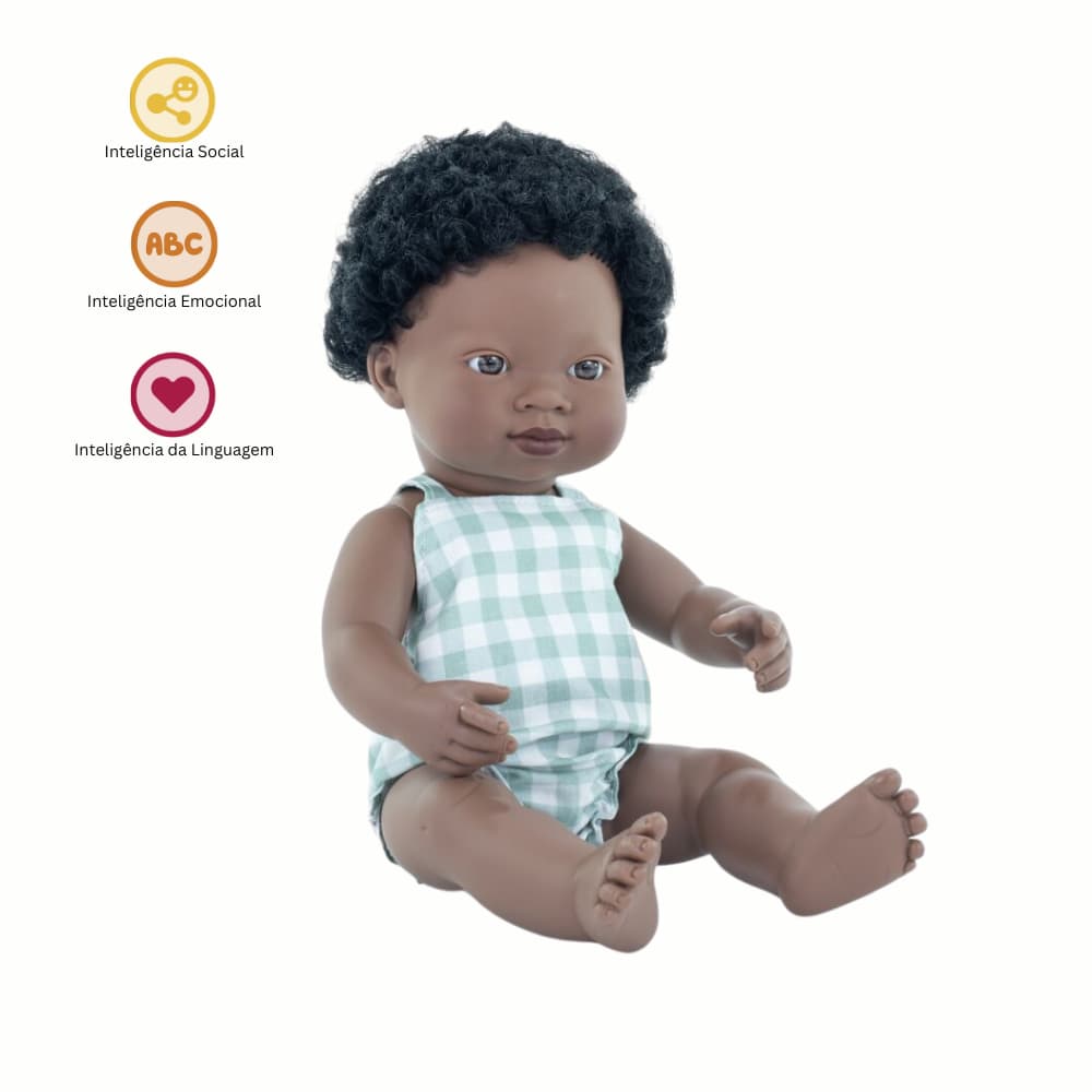 Boneco Africano 38 cm My Friends & Me da Miniland – A partir dos 10 meses
