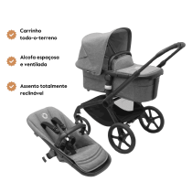 Bugaboo Carrinho de Passeio Fox 5 Completo – BlackGrey Melange