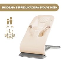 Ergobaby Espreguiçadeira Evolve Mesh - Crema