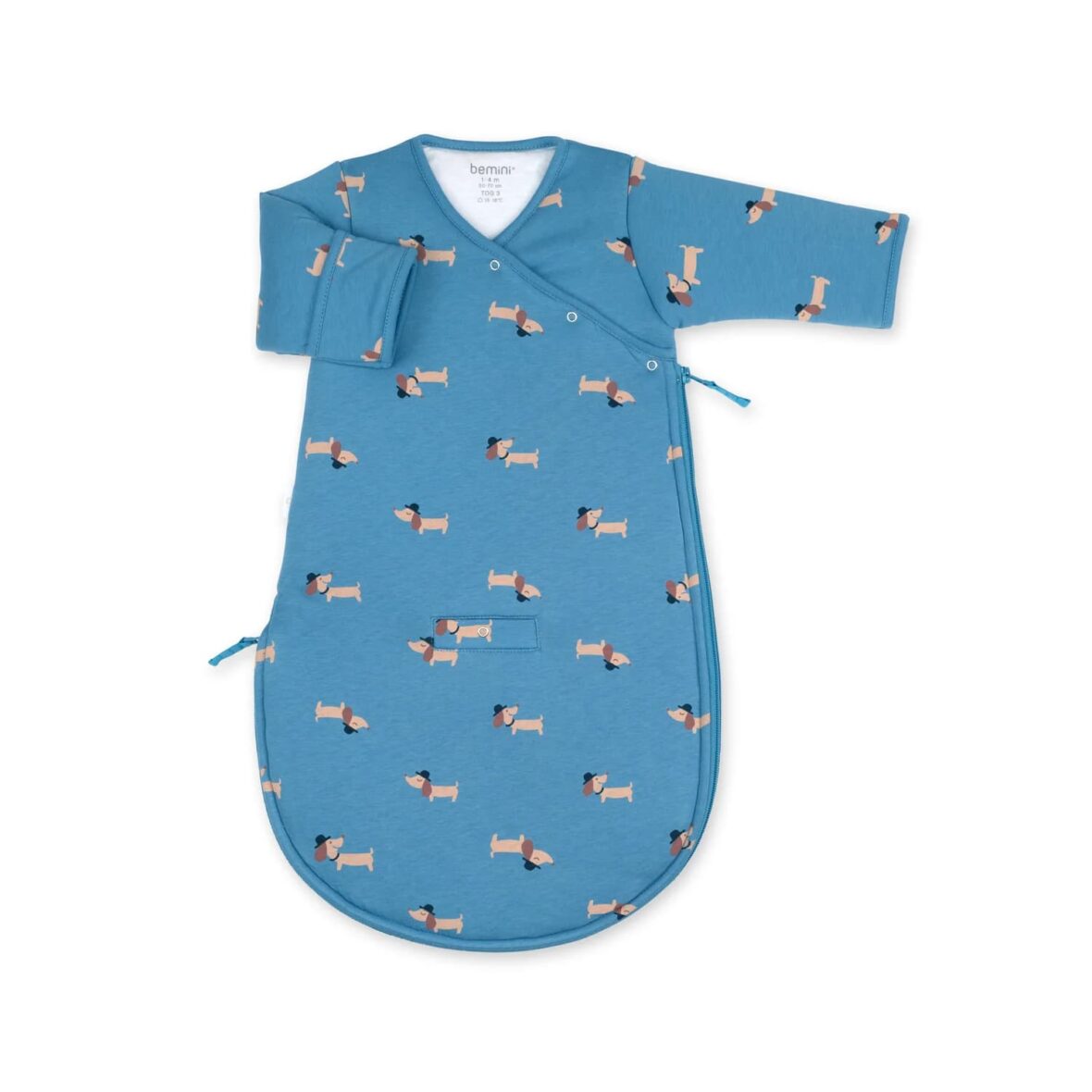 Bemini Saco de Dormir 1-4m (tog 3) – Print wouff Turquoise