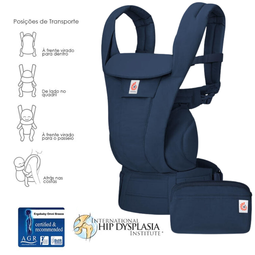 Mochila Porta-bebés Omni Deluxe Algodão da Ergobaby – Midnight Blue