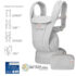 Mochila porta-bebé Ergobaby Omni Deluxe em algodão na cor Pearl Grey. Recomendável a partir dos 0 meses.