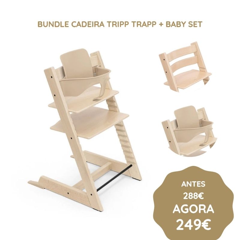 Stokke Bundle Cadeira Tripp Trapp + Baby Set – Natural
