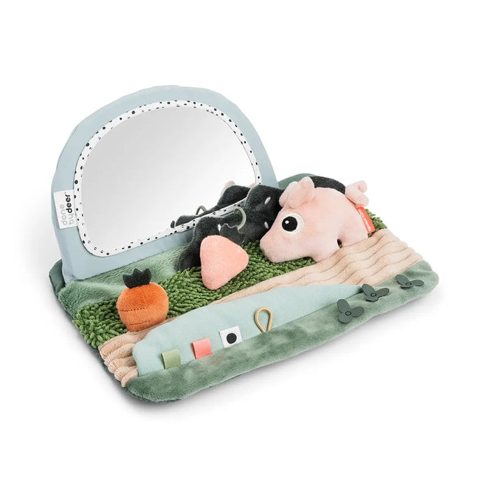 Done by Deer Espelho sensorial para Tummy Time Tiny farm Mezcla