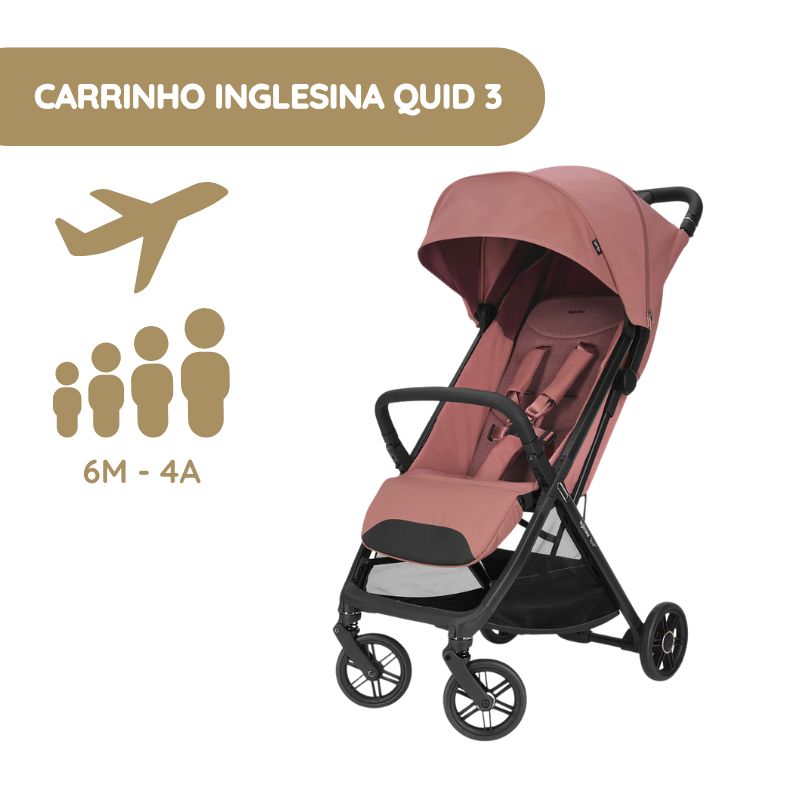 Carrinho de Bebé Compacto Quid 3 da Inglesina – Aurora Pink