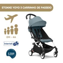 Stokke YOYO 3 Carrinho de Passeio - White + Color Pack - Aqua