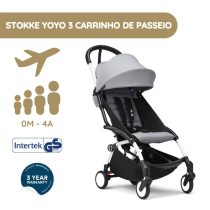 Stokke YOYO 3 Carrinho de Passeio - White + Color Pack - Stone