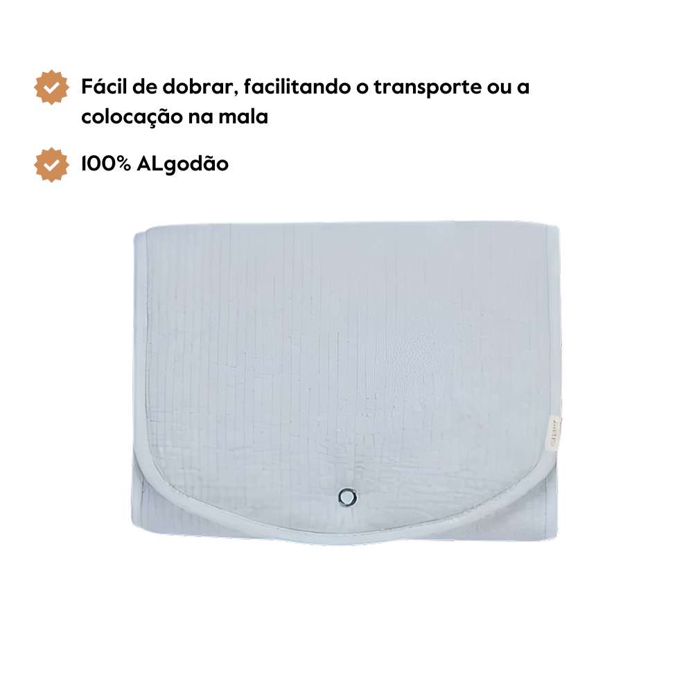 Little Dutch Muda Fraldas Portátil Comfort | Pure Soft Blue