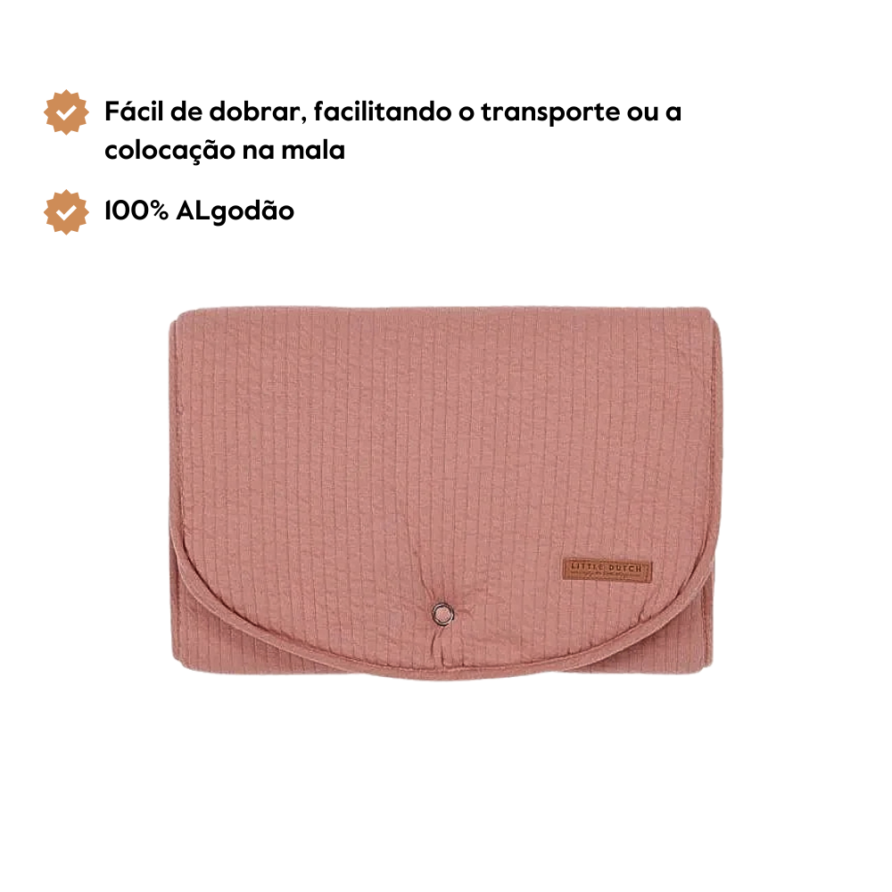 Little Dutch Troca-Fraldas Portátil Comfort | Pure Pink Blush