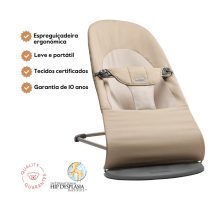 BabyBjorn Espreguiçadeira Balance Soft Woven - Caqui/Beige