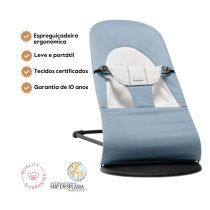 BabyBjorn Espreguiçadeira Balance Soft Woven/Jersey - Azul/Gris claro
