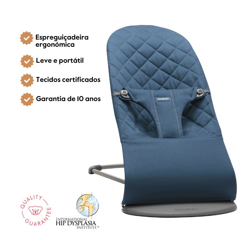 BabyBjorn Espreguiçadeira Bliss Woven Classic – Azul Medianoche