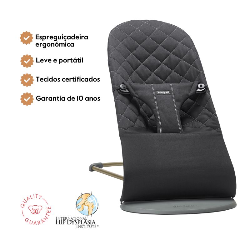BabyBjorn Espreguiçadeira Bliss Woven Classic – Negro
