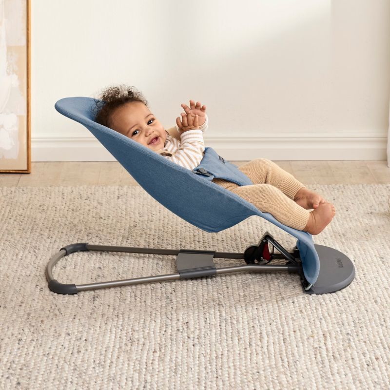 BabyBjorn Espreguiçadeira Bliss Woven Melange – Azul (2)