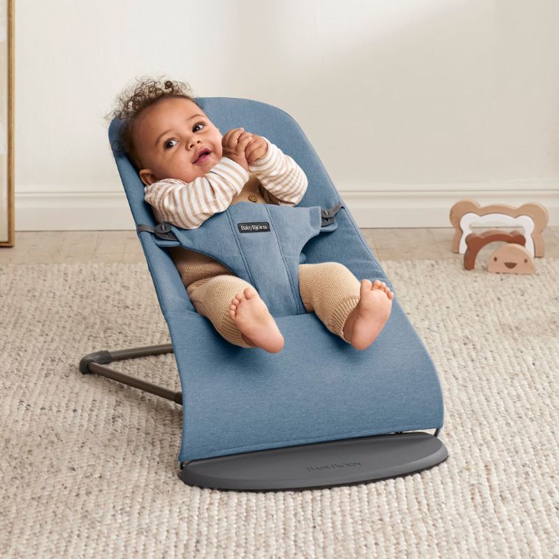 BabyBjorn Espreguiçadeira Bliss Woven Melange – Azul (3)