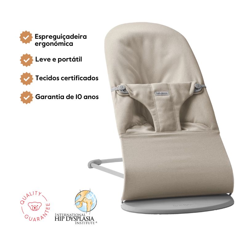 BabyBjorn Espreguiçadeira Bliss Woven Melange – Beige Claro