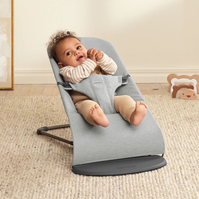 BabyBjorn Espreguiçadeira Bliss Woven Melange – Gris Claro (2)