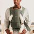 BabyBjorn Mochila Porta Bebé Mini Woven - Verde Oscuro