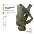 BabyBjorn Mochila Porta Bebé Mini Woven - Verde Oscuro