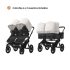 Carrinho de Passeio para Gémeos Bugaboo Donkey 5 Twin assentos e alcofas incluidas