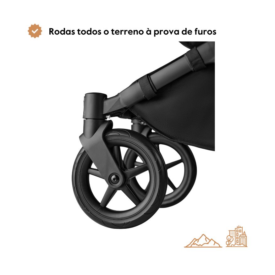Carrinho de Passeio para Gémeos Bugaboo Donkey 5 Twin rodas todo o terreno