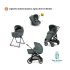 Carrinho de passeio Inglesina System Quattro Aptica Darwin Recline - Emerald Green