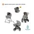 Carrinho de passeio Inglesina System Quattro Aptica Darwin Recline - Platinum Grey