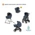 Carrinho de passeio Inglesina System Quattro Aptica Darwin Recline - Resort Blue