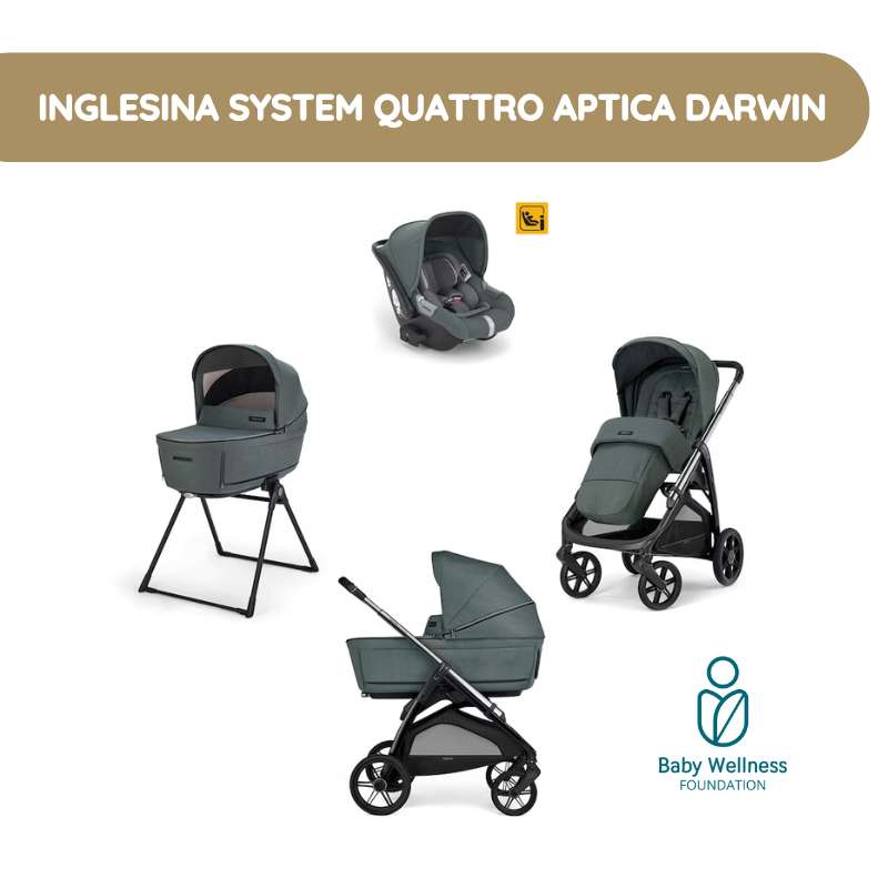 Carrinho de Bebé Inglesina System Quattro Aptica Darwin – Emerald Green