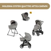 Carrinho de passeio Inglesina System Quattro Aptica Darwin – Platinum Grey