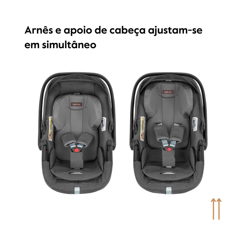 Inglesina System Quattro Aptica Darwin recline arnês e apoio de cabeça ajustavel